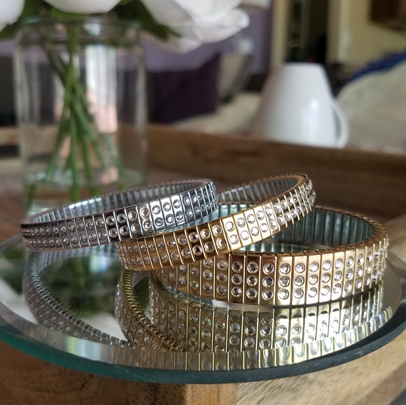 AUTHENTIC Swarovski Contemporary Stretch Bracelets SET of 3 - Picture 11 of 17